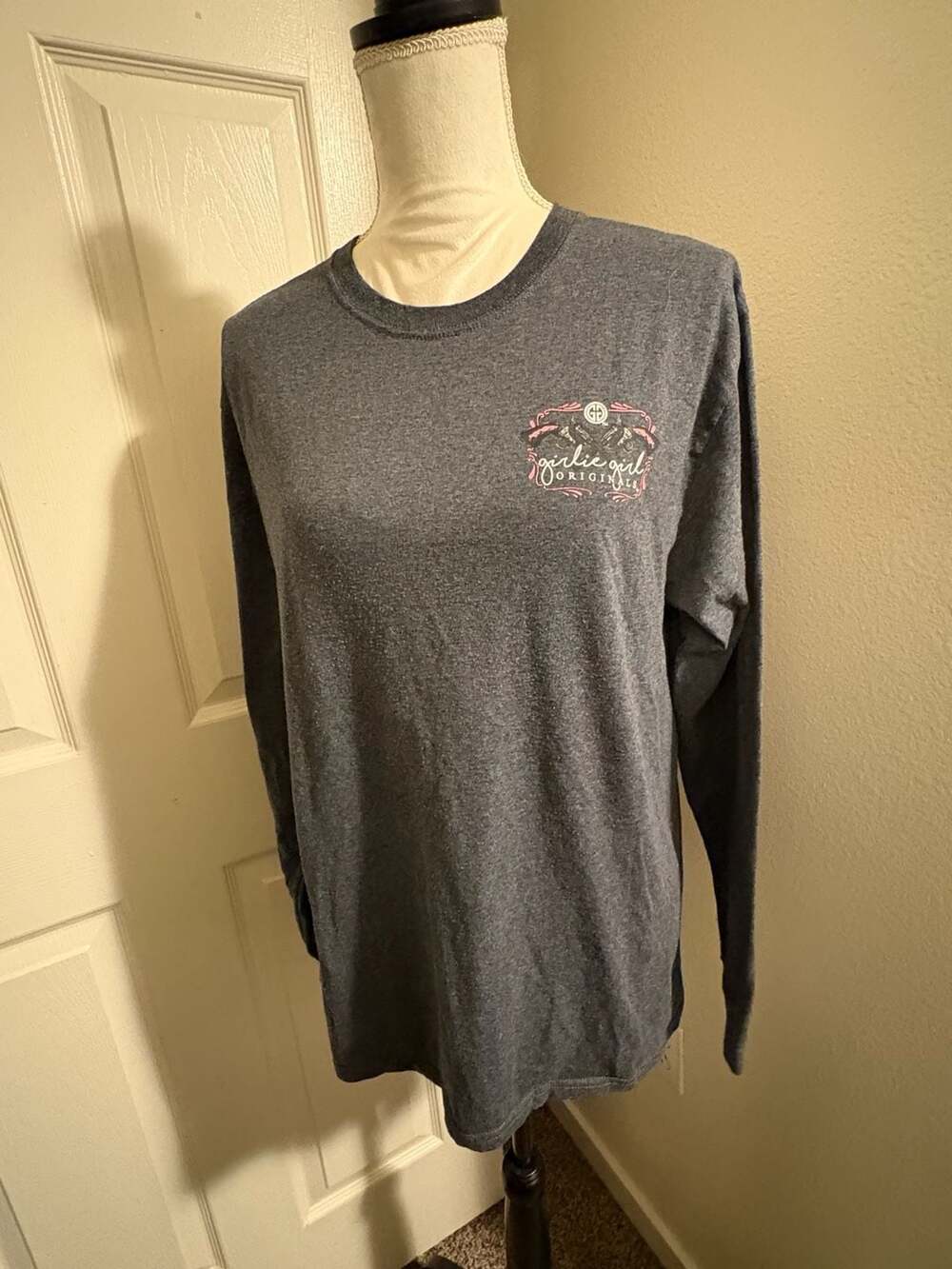 Girlie Girl Originals Gunpowder & Lead Long Sleeve T-Shirt Charcoal Heather